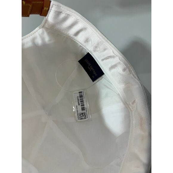 Louis Vuitton Monogram Pastel Multicolor White LV Logo Sun Cap Baseball Hat 58cm - Picture 8 of 8